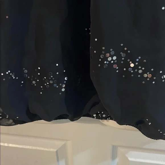 Valerie Stevens Sheer Black Blouse with Silver Dots - Picture 3 of 8